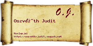 Oszváth Judit névjegykártya